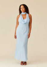 Load image into Gallery viewer, Ruby Riley Sash Maxi Dress - Blue Polka Dot