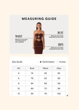 Load image into Gallery viewer, FOR SALE: Pepper Mayo Keylani Halter Midi Dress - Chocolate Polka

