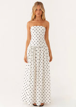 Load image into Gallery viewer, Pepper Mayo Andorra Maxi Dress - White Polkadot
