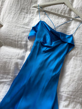 Load image into Gallery viewer, FOR SALE: Michelle Mason Ruffle Cowl Bias Gown - Azure
